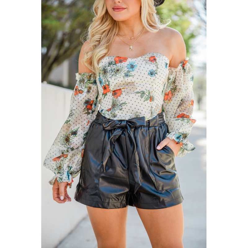 Make A Wish Black Faux Leather Shorts FINAL SALE