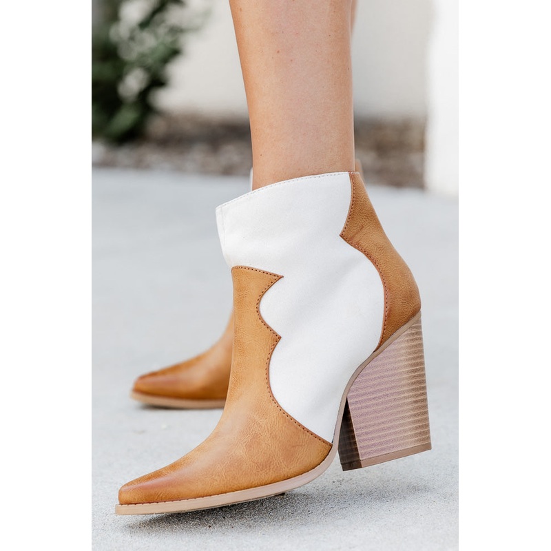 Riley Nude And Camel Western Bootie FINAL SALE
