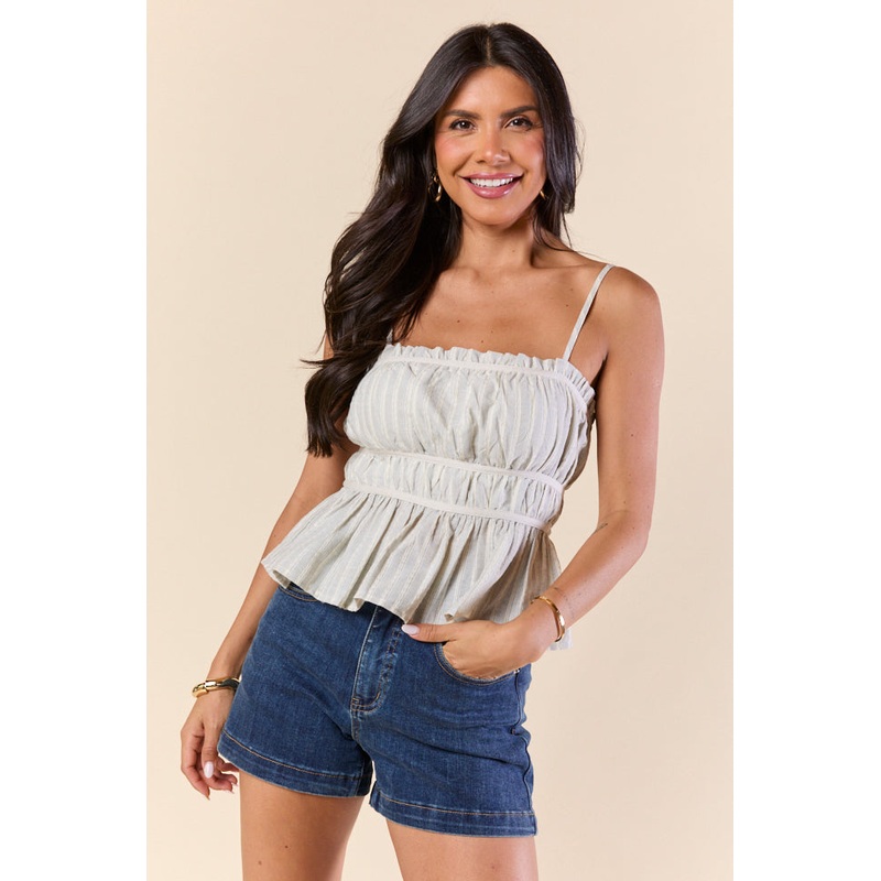 Soft Side Neutral Babydoll Tank Top