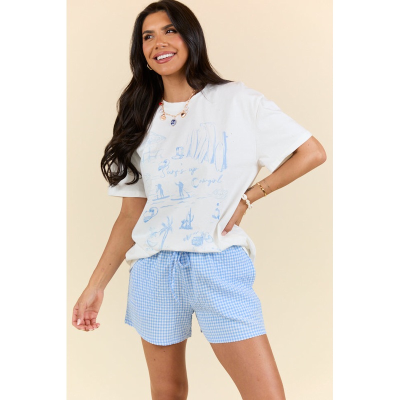 Surf’s Up Cowgirl White Tee