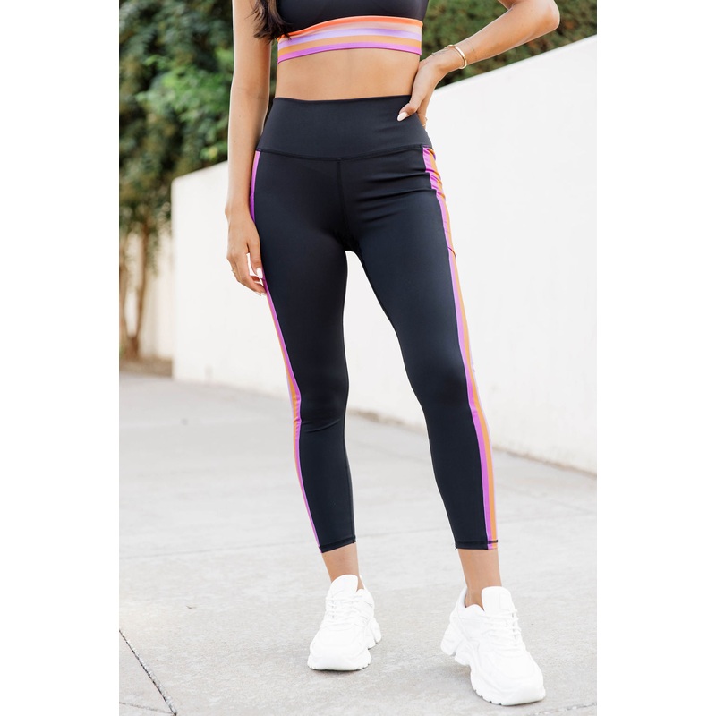 Be Your Own Competition Black Stripe Legging FINAL SALE