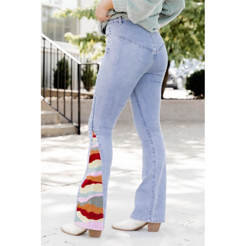 Cherish The Moment Embroidered Flare Jeans FINAL SALE