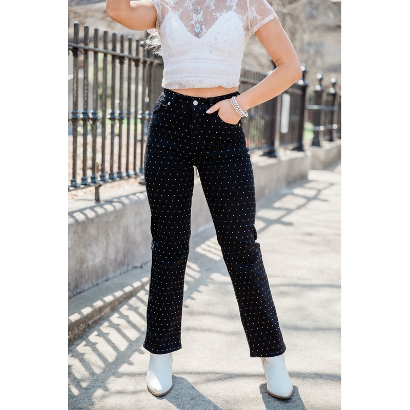 Jane Black Diamond Stud Straight Leg Jeans FINAL SALE