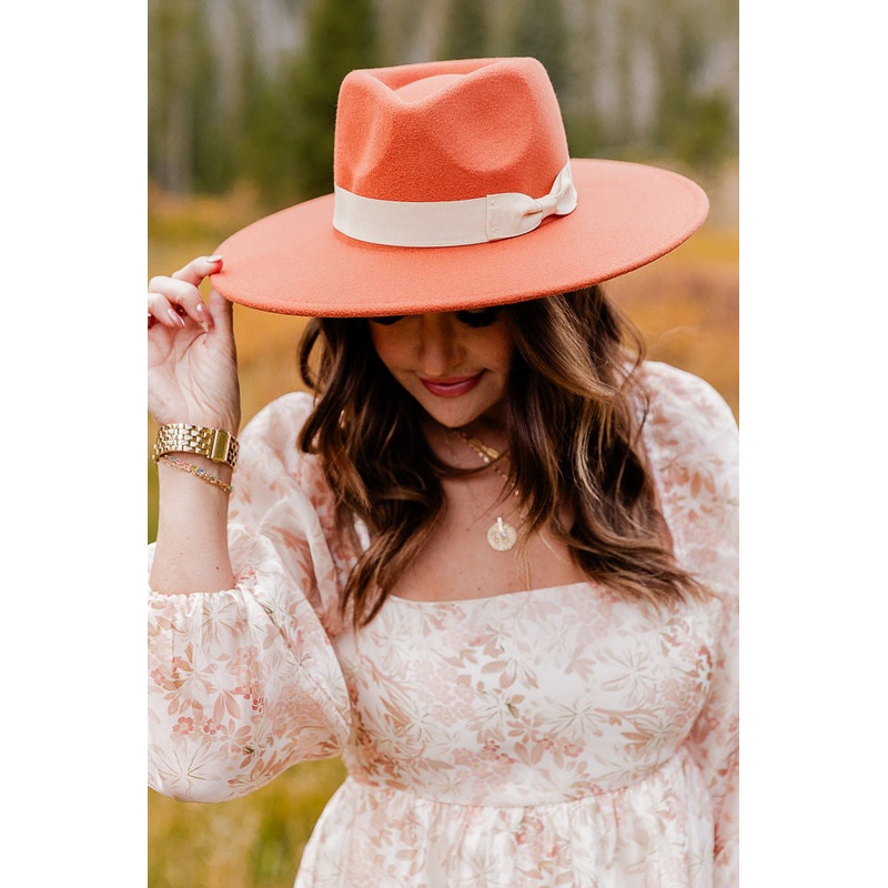 Village Views Terracotta Wide Brim Hat FINAL SALE