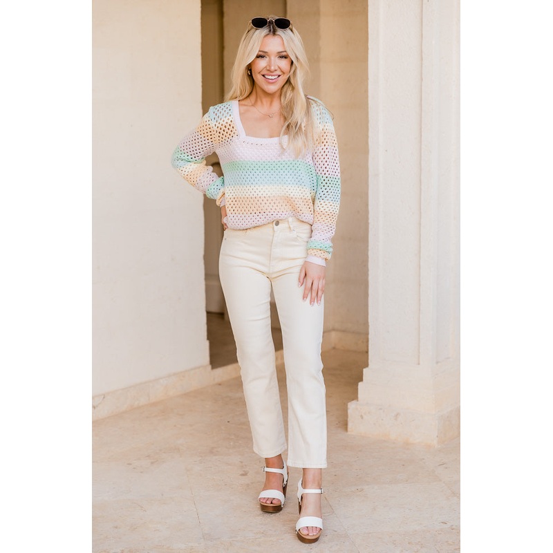 Allie Yellow Straight Leg Jeans FINAL SALE