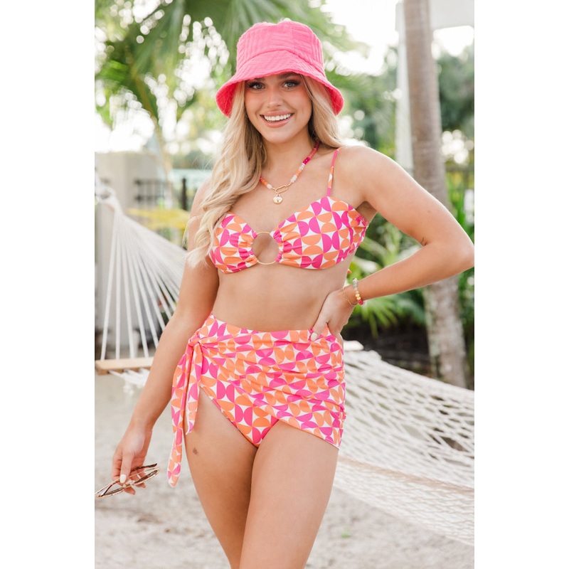 Diamond Girl in Geometric Glam Bikini Top FINAL SALE