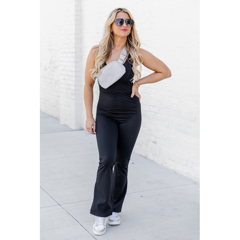 Stronger Everyday Black Flare Onesie FINAL SALE
