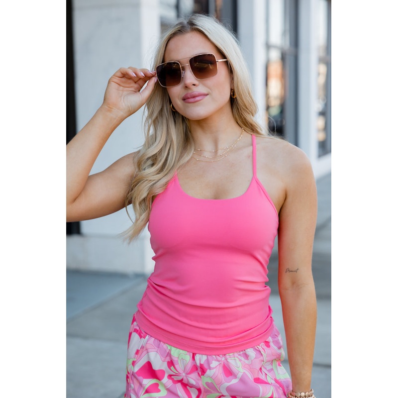 Let’s Seize The Day Coral Full Length Racerback Bra Top
