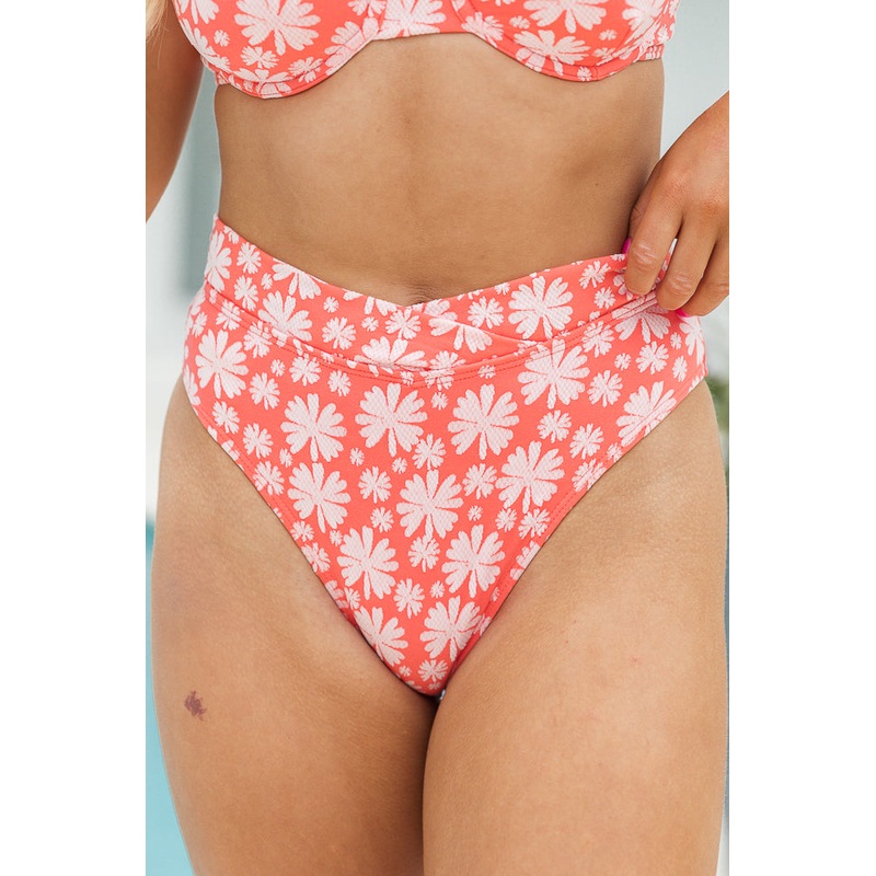 Splash Around Coral Floral Crossover Bikini Bottoms FINAL SALE