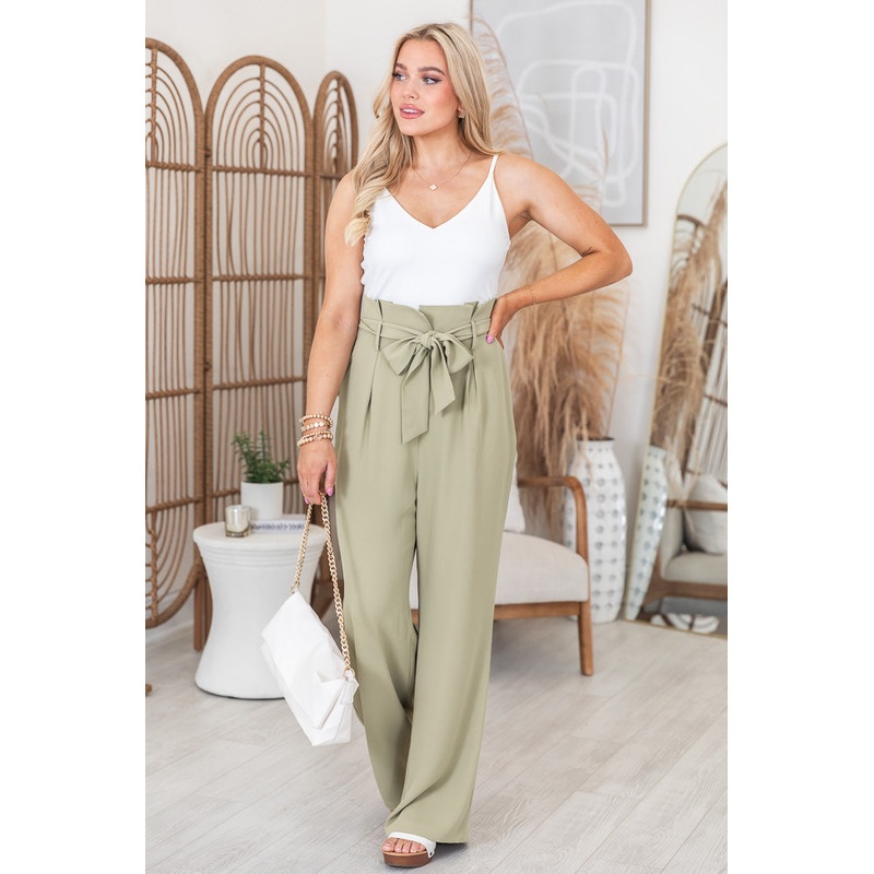 Sweet Gesture Green Paperbag-Waist Jumpsuit FINAL SALE