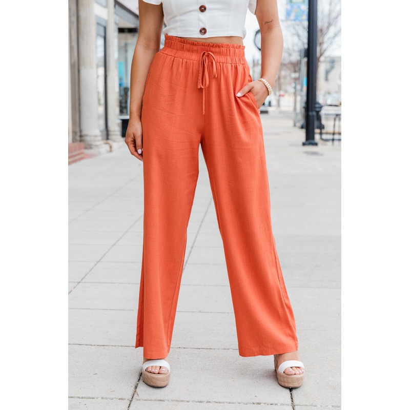 About Time Rust Pull On Pants FINAL SALE