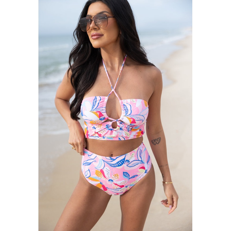 Solo Statement Printed Halter Neck Swimsuit FINAL SALE