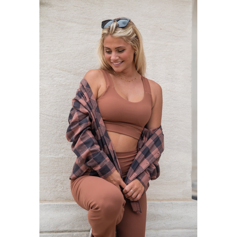 Life On The Go Brown Active Tank FINAL SALE