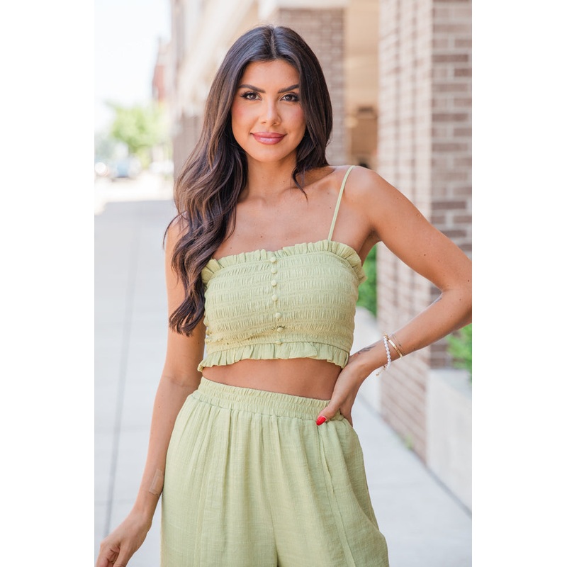 Luckier Than Most Kiwi Smocked Tank Top FINAL SALE