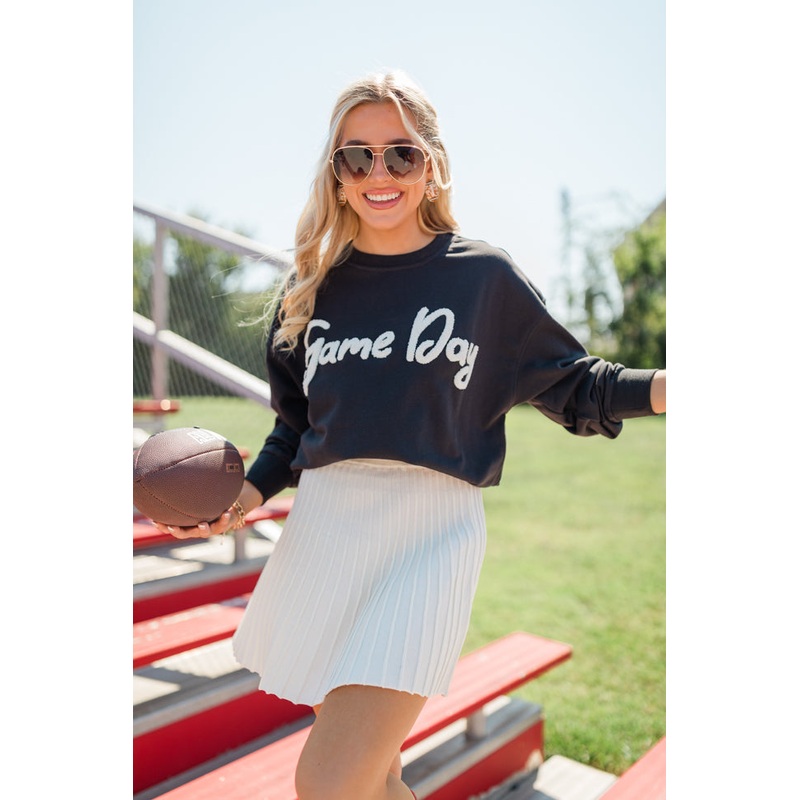 Can You Believe It’s Gameday Charcoal Pullover FINAL SALE