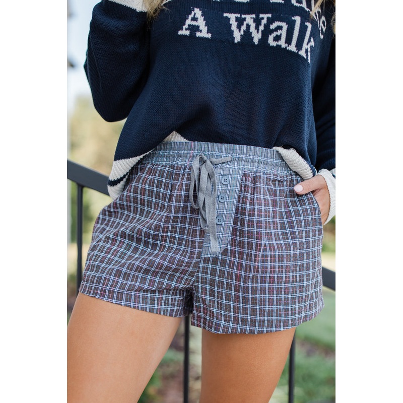 Follow Along Grey Boxer Shorts FINAL SALE