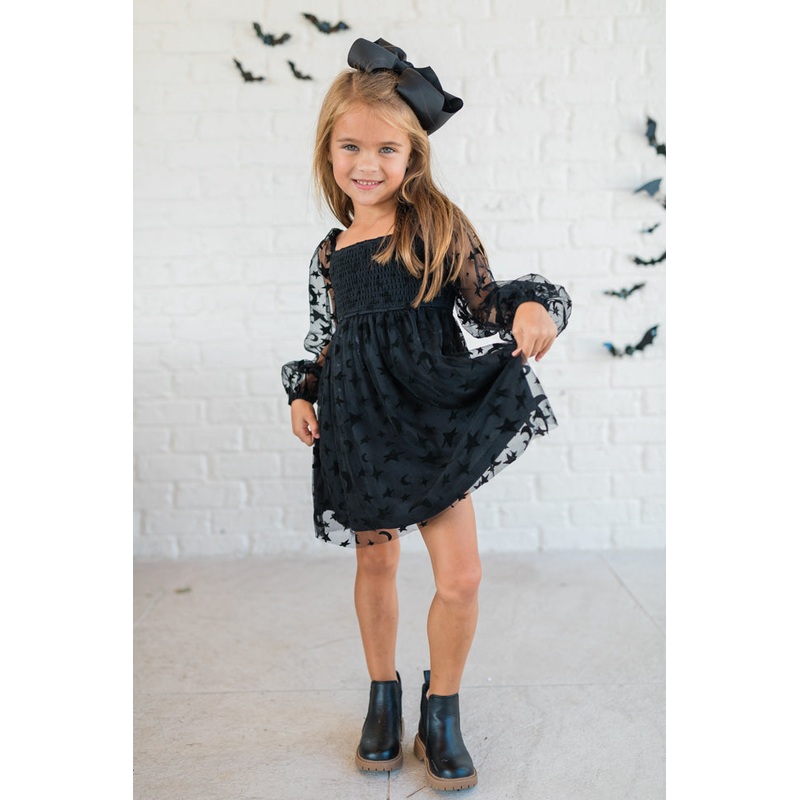 Kid’s Midnight Moon Smocked Overlay Girl’s Dress Macy Blackwell X  FINAL SALE