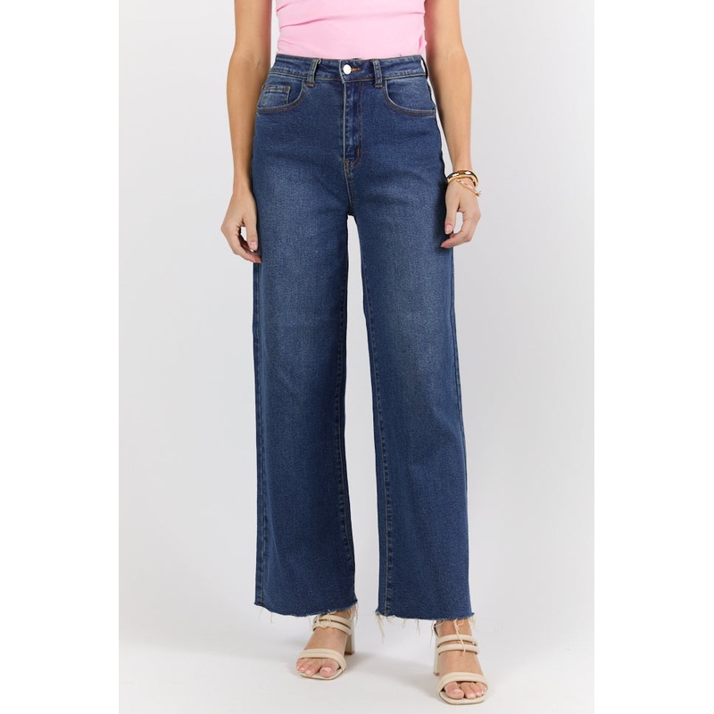 Kelsea Dark Wash Wide Leg Jeans