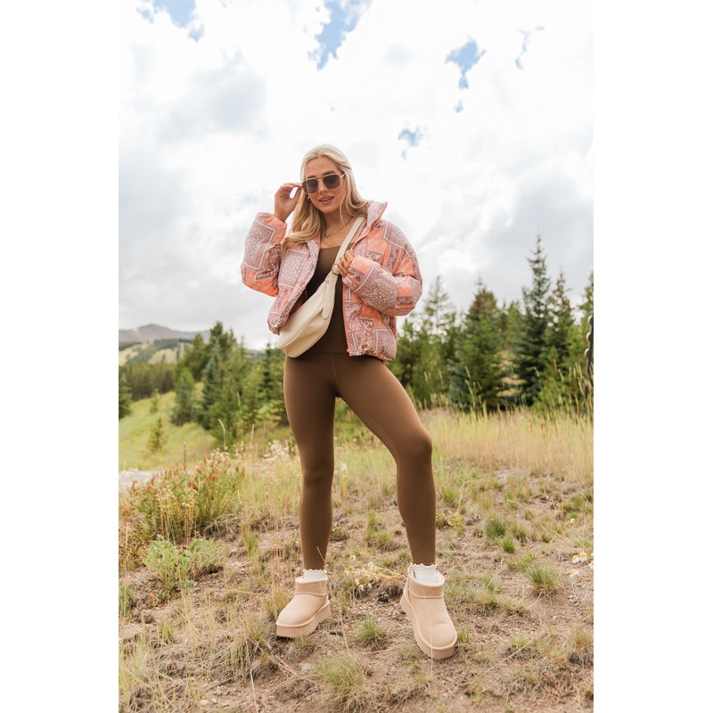 Raise The Standard Brown Active Leggings FINAL SALE