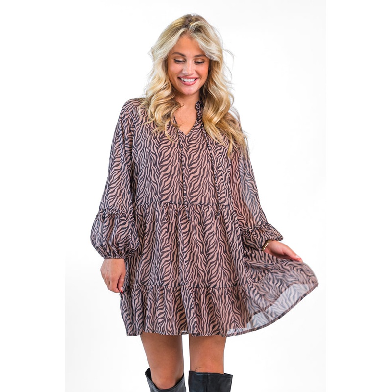 What A Vision In Wild Over You Chiffon Dress  FINAL SALE