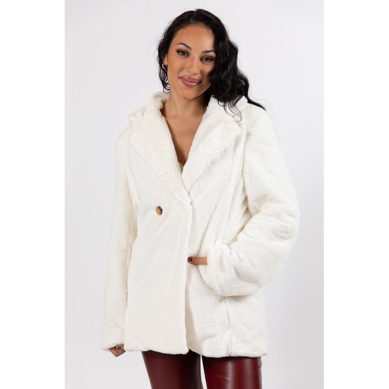 Wilmington Winters Ivory Fur Coat FINAL SALE