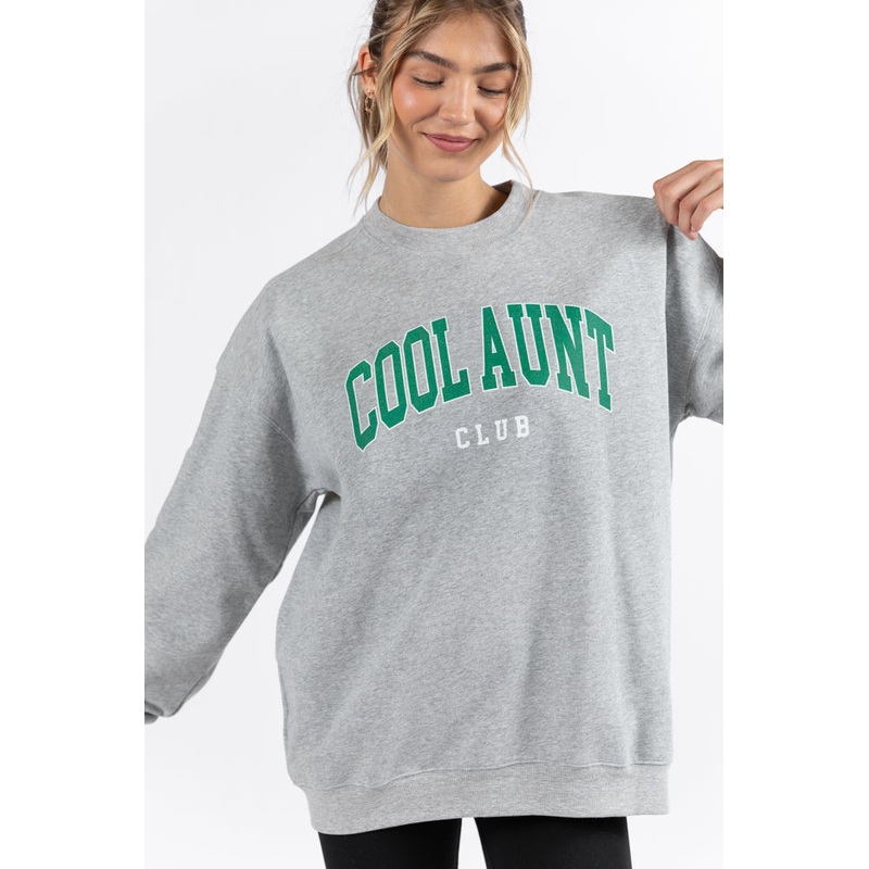 Cool Aunt Club Light Grey Graphic Sweatshirt
