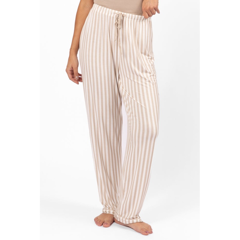 Good To Get Away Neutral Stripe Pajama Pants FINAL SALE