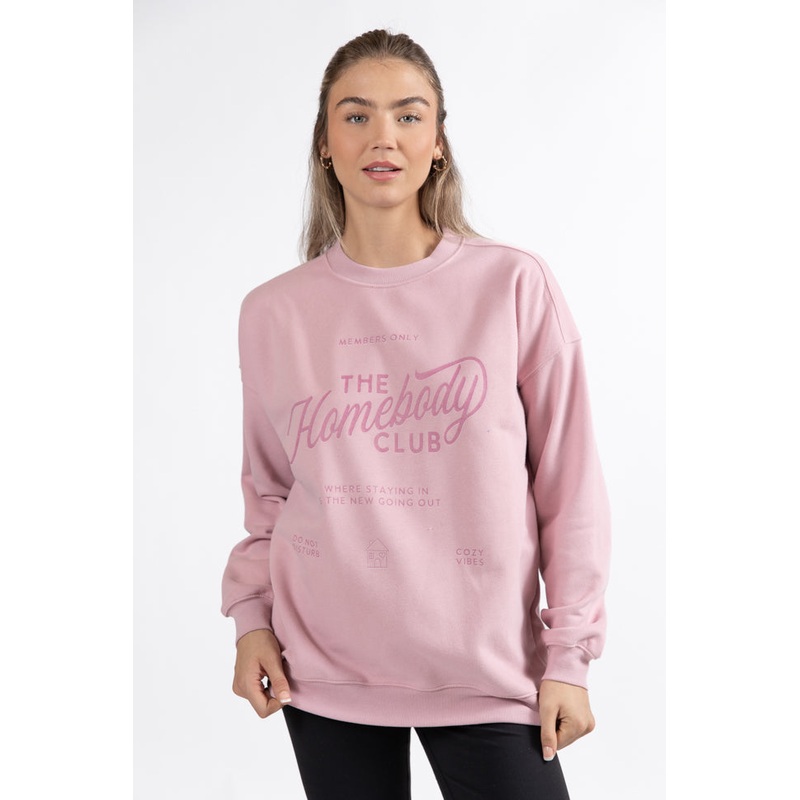 Homebody Club Mauve Graphic Sweatshirt