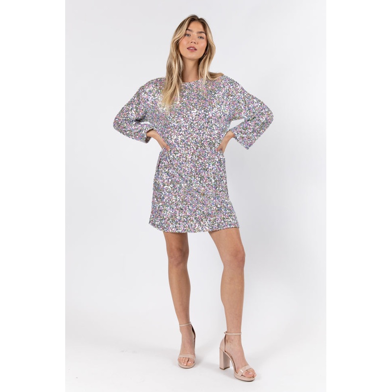 In A New Light Multi Sequin Mini Dress FINAL SALE