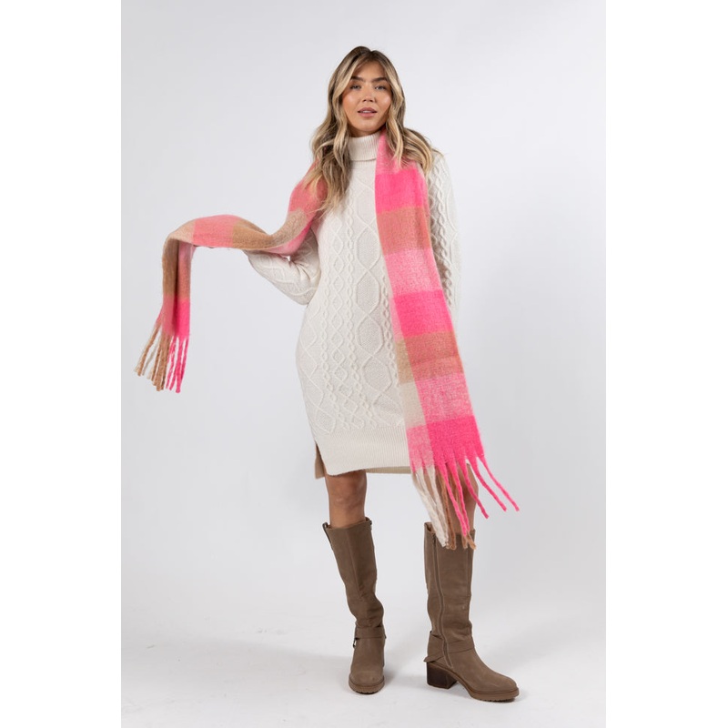 Let’s Go Places Ivory Cable Knit Turtleneck Dress FINAL SALE