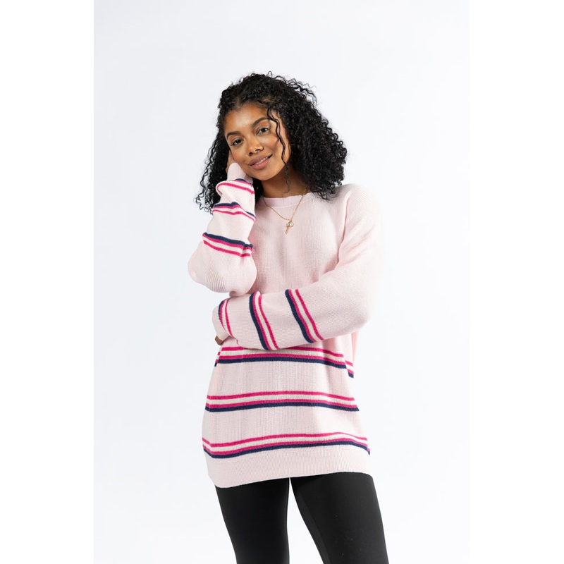 Seeing Stripes Pink and Purple Striped Sweater FINAL SALE
