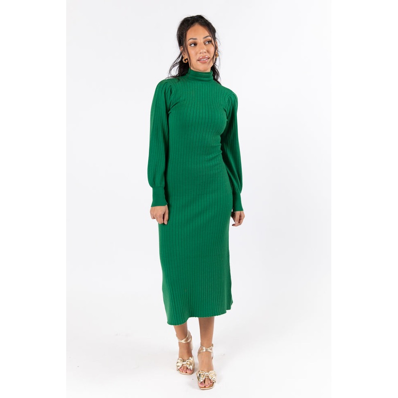 Through The Years Green Turtleneck Midi Dress FINAL SALE