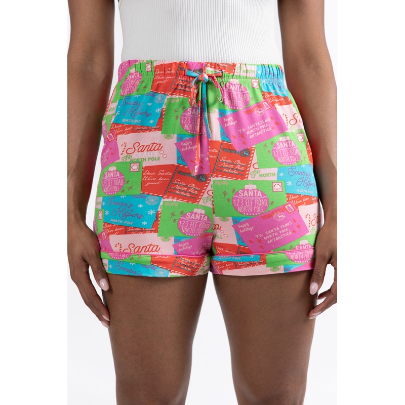 Under The Stars In Letters To Santa Bamboo Pajama Shorts FINAL SALE