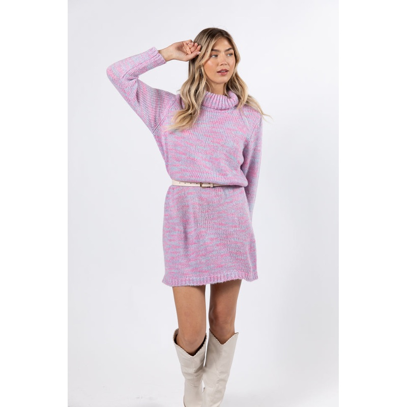 Winter Skies Multi Knit Sweater Dress FINAL SALE
