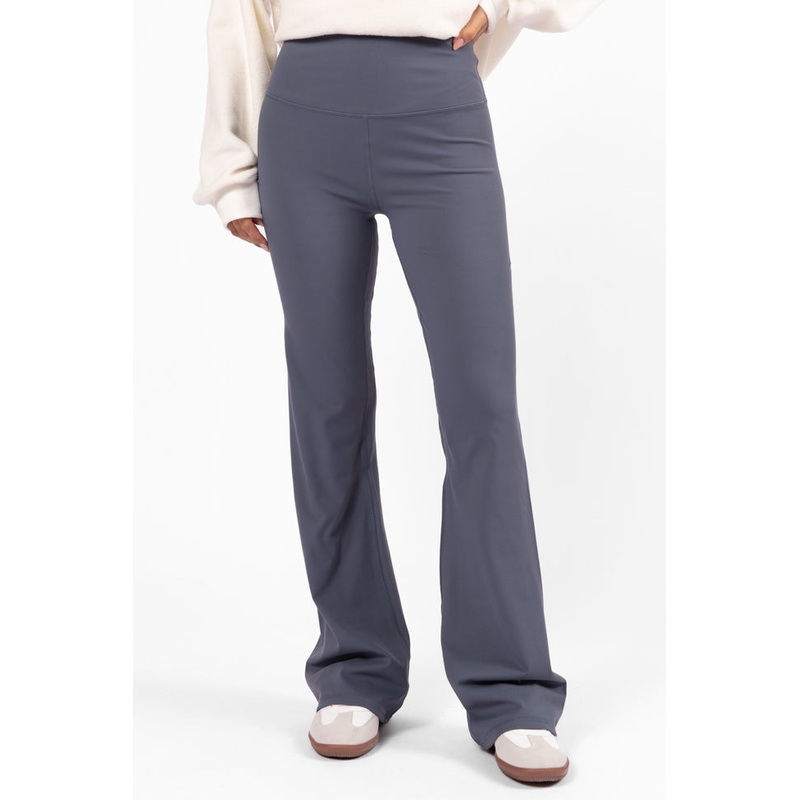 Get Moving Navy Flare Knit Leggings FINAL SALE