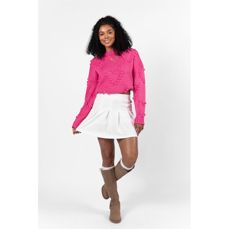 Good Motives Ivory Pleated Knit Skort FINAL SALE