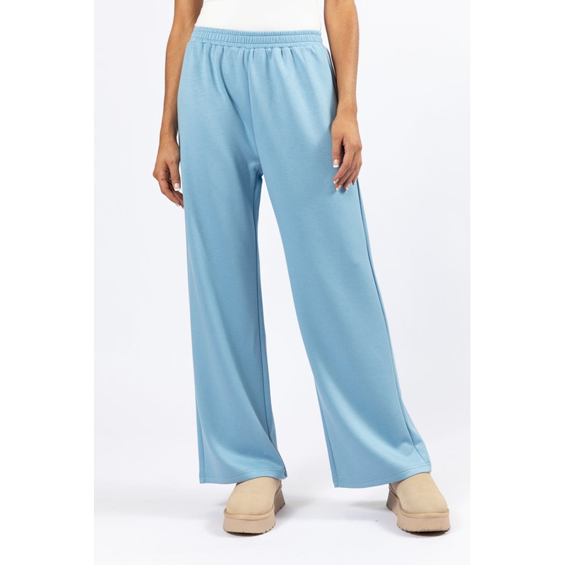 Let’s Just Stay Blue Knit Wide Leg Pants FINAL SALE