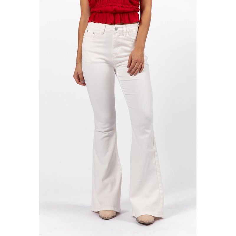 Maren White Stretchy Flare Jeans FINAL SALE