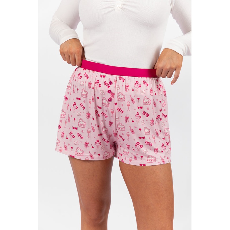 Subtle Hints Valentine’s Day Icon Pajama Boxer Shorts FINAL SALE