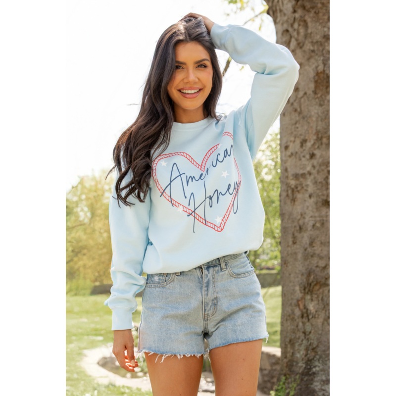 American Honey Chambray Graphic Sweatshirt