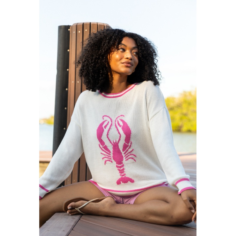 Best Catch Pink Lobster Sweater