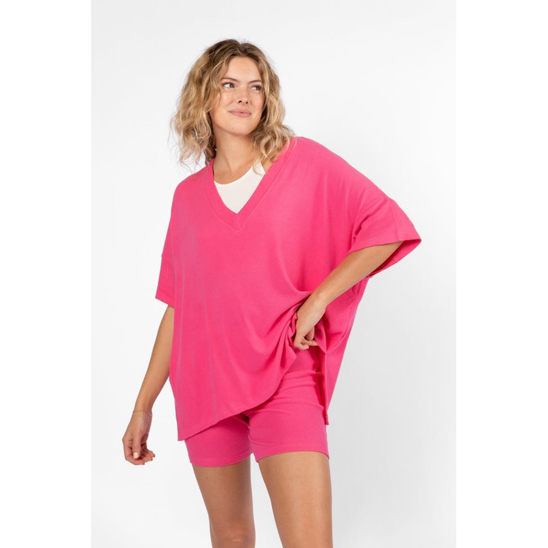 Love Me So Heather Hot Pink Ribbed Knit Set FINAL SALE