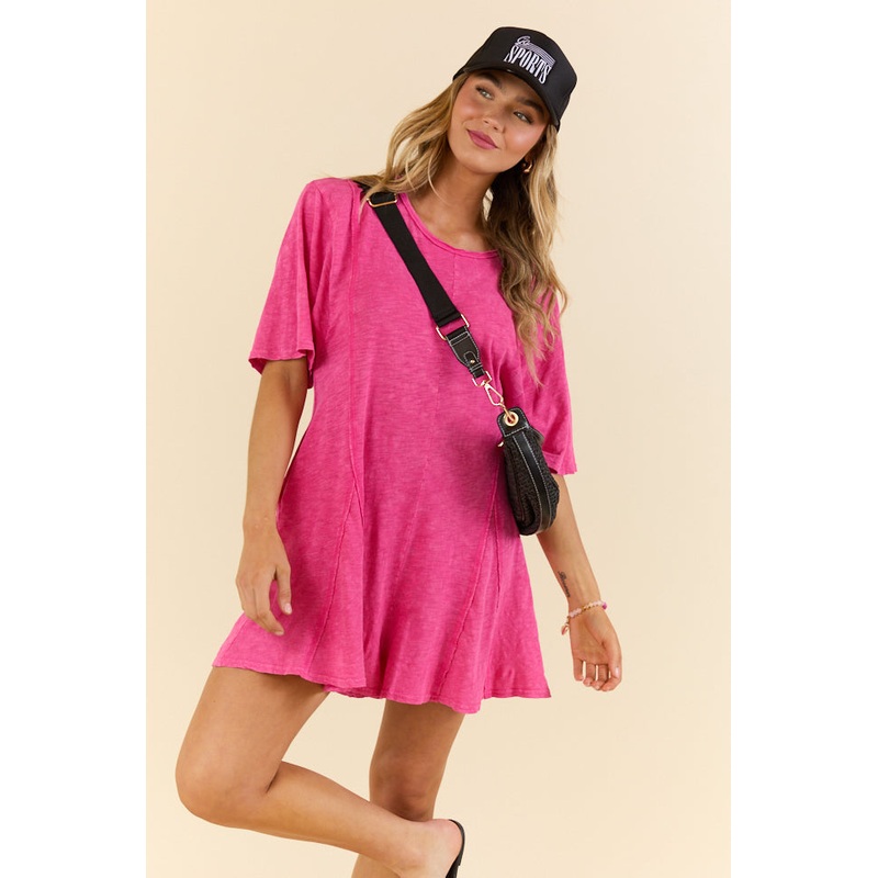 Something Different Pink Knit Romper