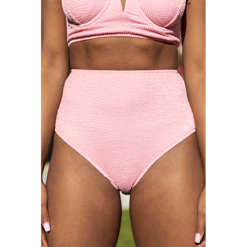 Summer Oasis Light Pink High Waisted Bikini Bottoms FINAL SALE