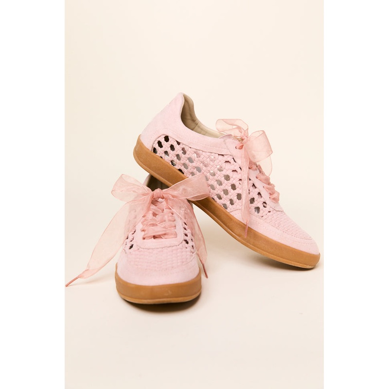 Julie Blush Crochet Detailed Sneakers