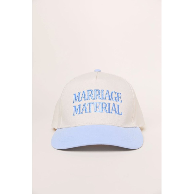 Marriage Material Blue Trucker Hat