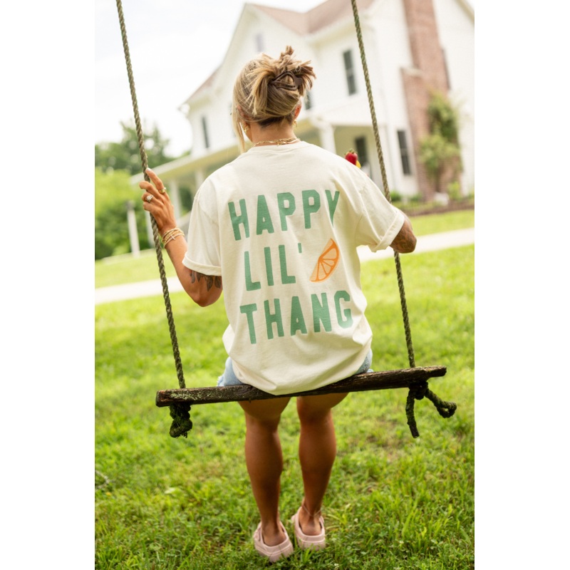The Kollyns Happy Lil’ Thang Ivory Graphic Tee Holley Gabrielle X