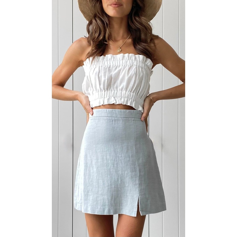 Camille Crop Top – White