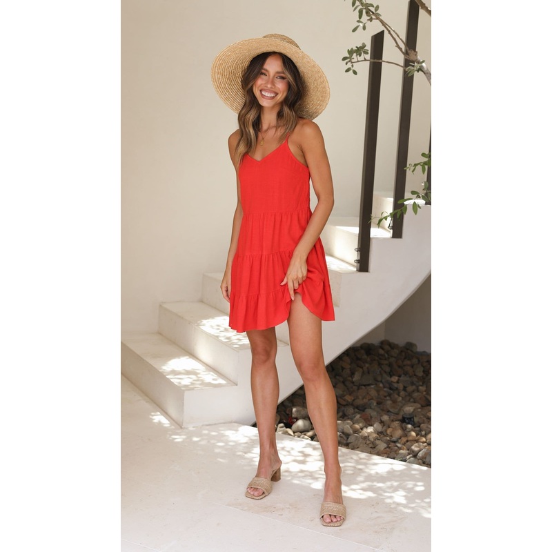 Chara Mini Dress – Red