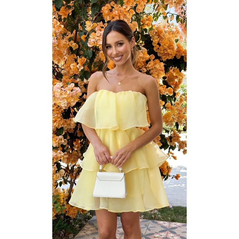 Fantasia Mini Dress – Yellow